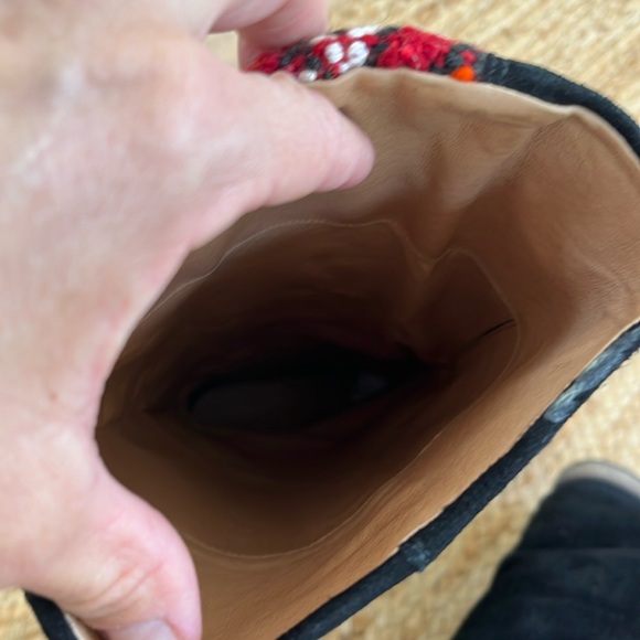 Anthropologie New Pull on Howsty Kilim & Suede Western Style all day knee boots - Picture 7 of 10